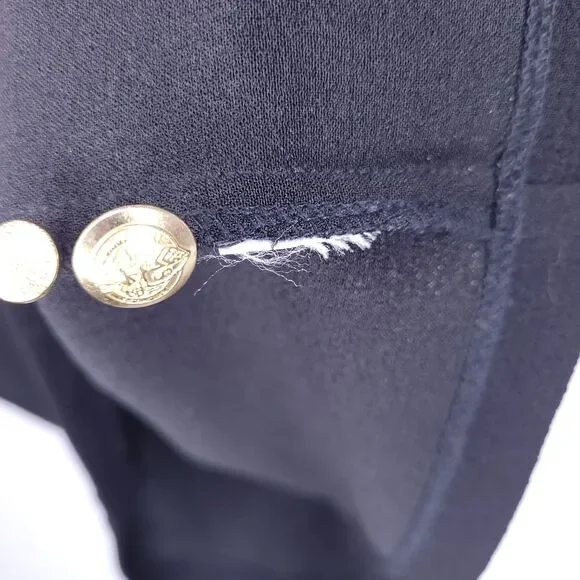 Madewell Sezane Top XS Black Button Shoulder - Picture 10 of 11